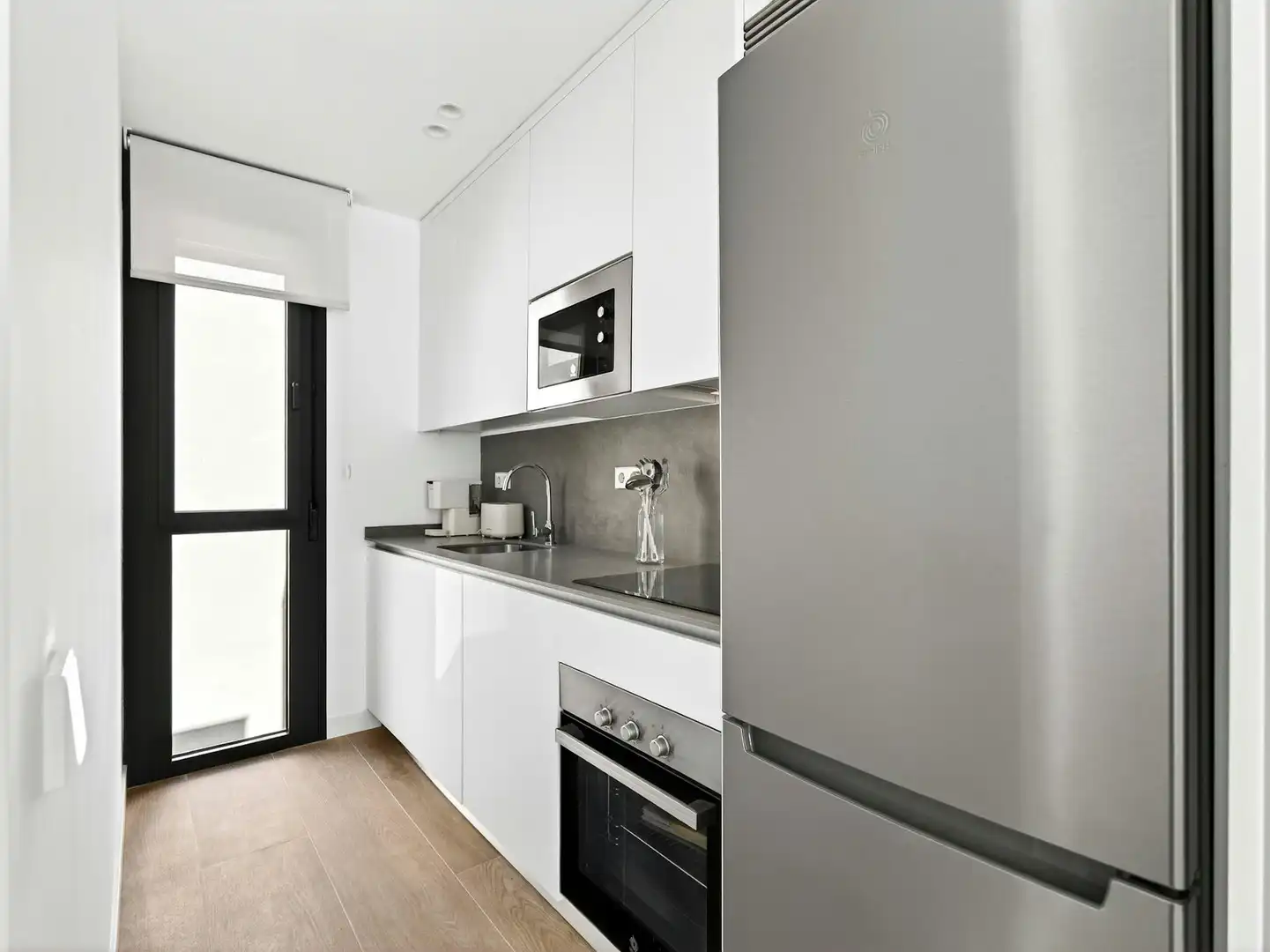 Kitchen of Flat for rent in Madrid  with Air Conditioner, Heating and Furnished