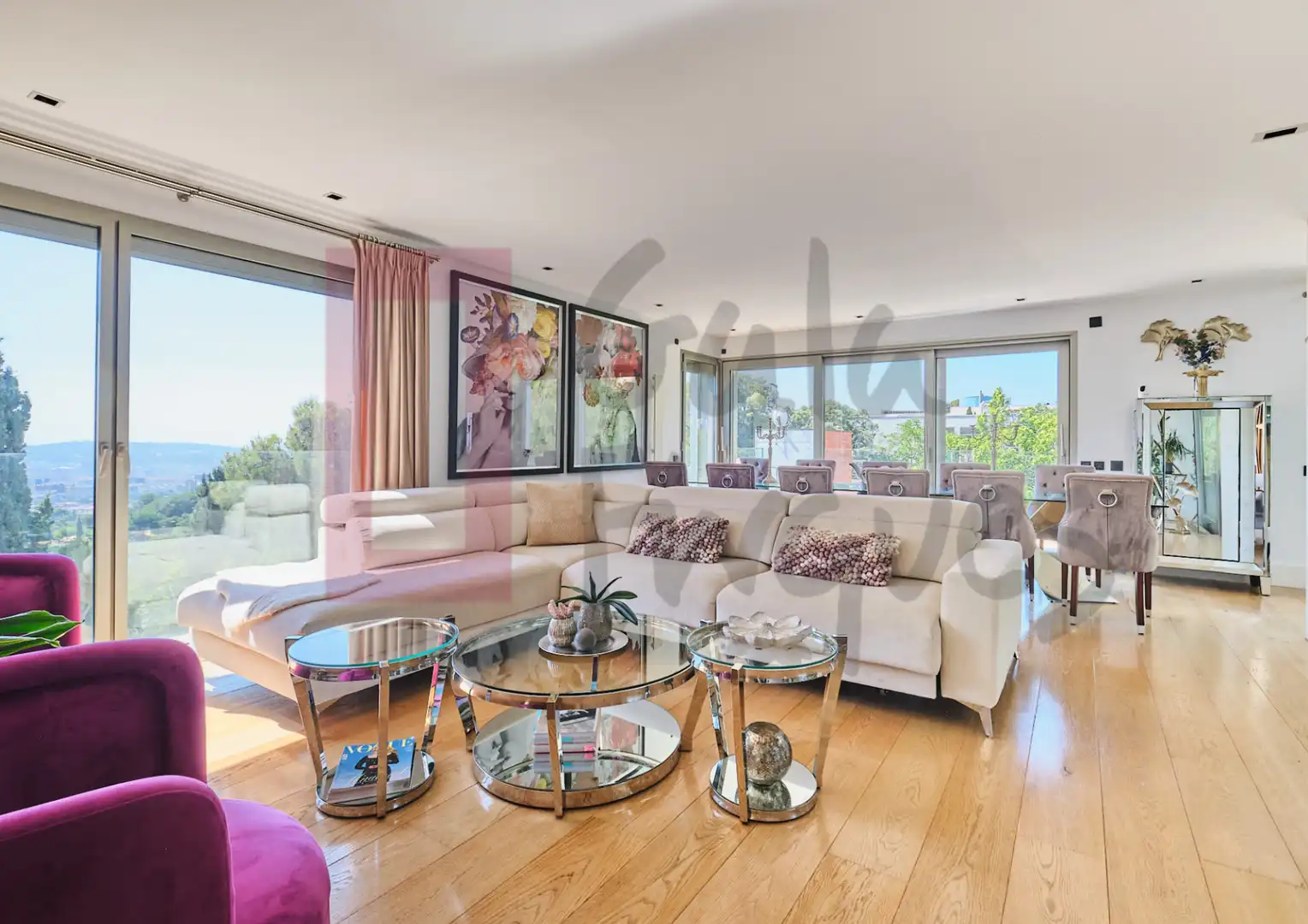 Sala de estar de Casa o chalet en venta en Barcelona con Aire acondicionado, Calefacción y Parquet