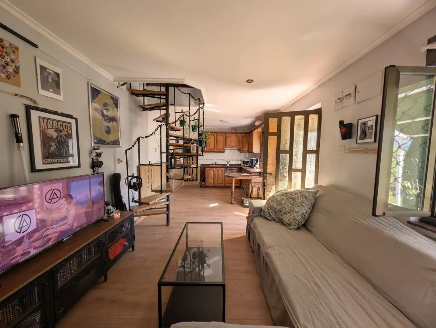 Sala de estar de Casa o chalet en venta en Mieres (Asturias) con Calefacción, Jardín privado y Terraza