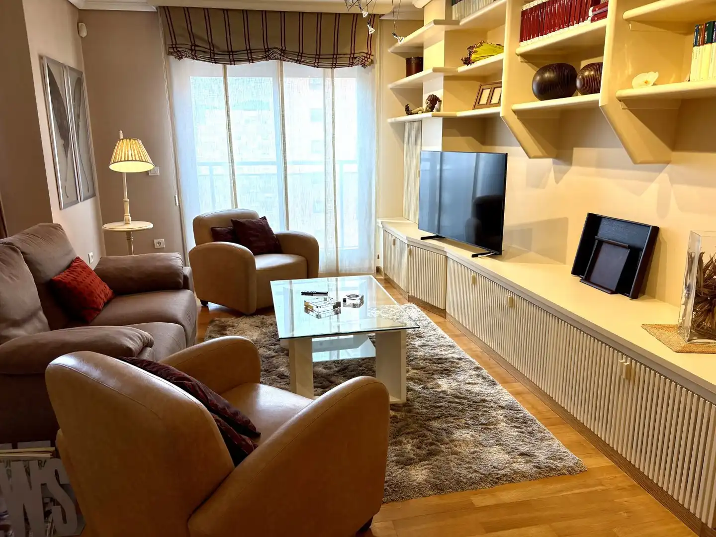 Living room of Flat for rent in Castellón de la Plana / Castelló de la Plana  with Air Conditioner, Heating and Terrace