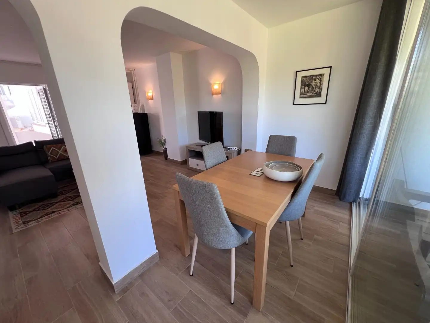Dining room of Flat for rent in Estepona  with Air Conditioner, Internet and Community pool