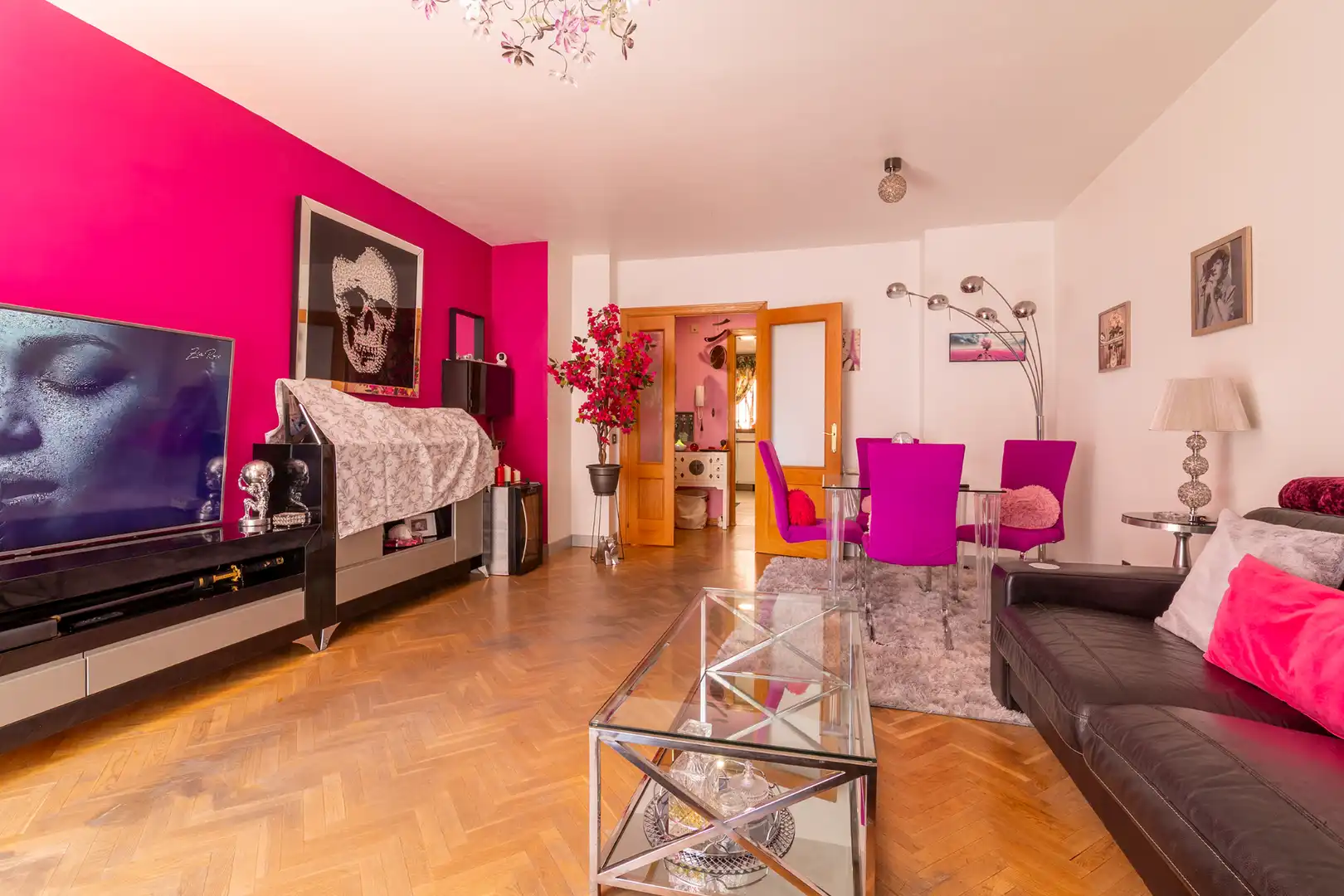 Living room of Ground floor for sale in Alcorcón  with Heating, Private garden and Parquet flooring