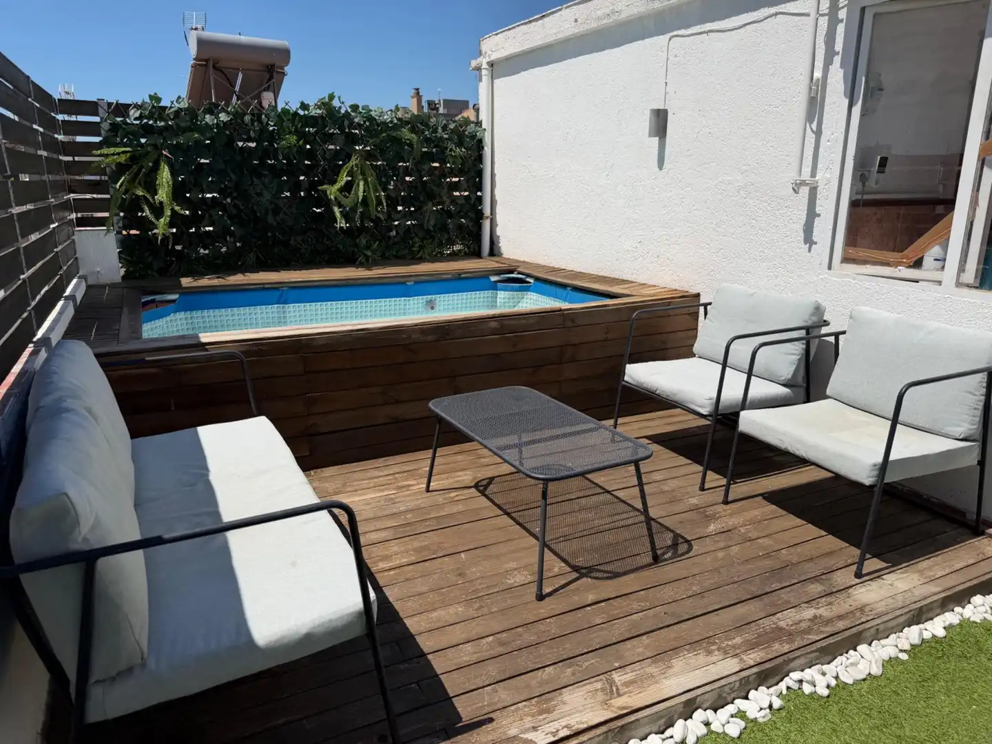 Terrasse von Dachboden zum Verkauf in Mataró mit Klimaanlage, Heizung und Parkett