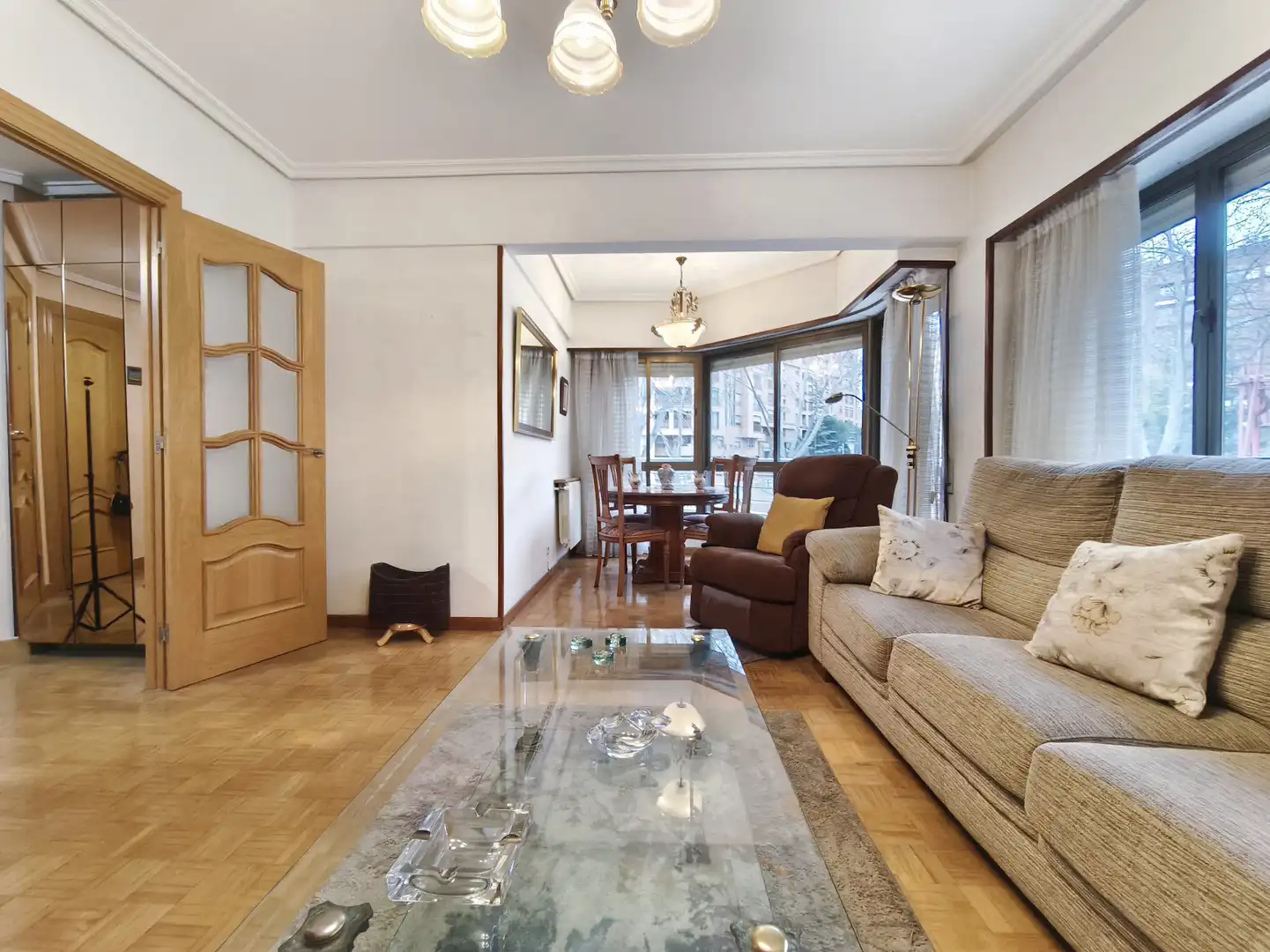 Living room of Flat for sale in  Logroño  with Heating, Parquet flooring and Terrace