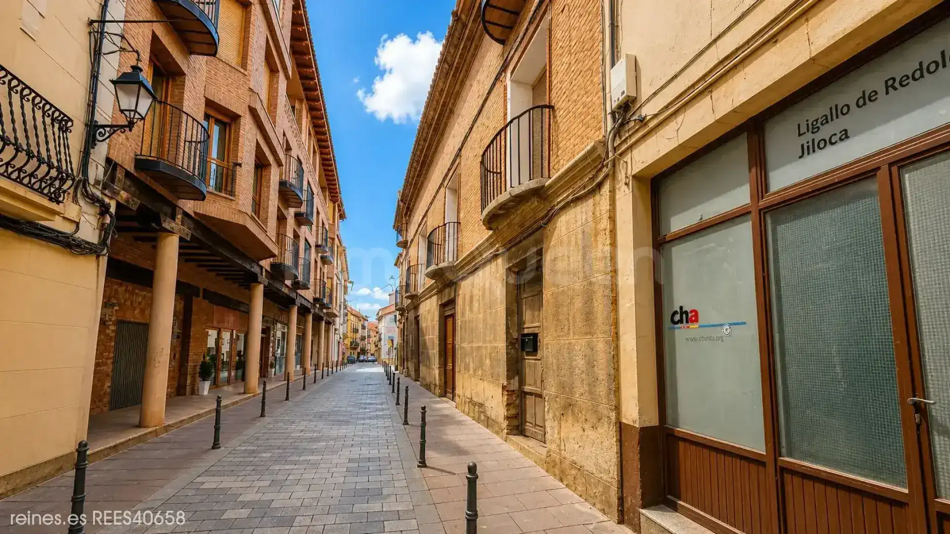 Vista exterior de Casa o xalet en venda en Calamocha amb Calefacció, Jardí privat i Terrassa
