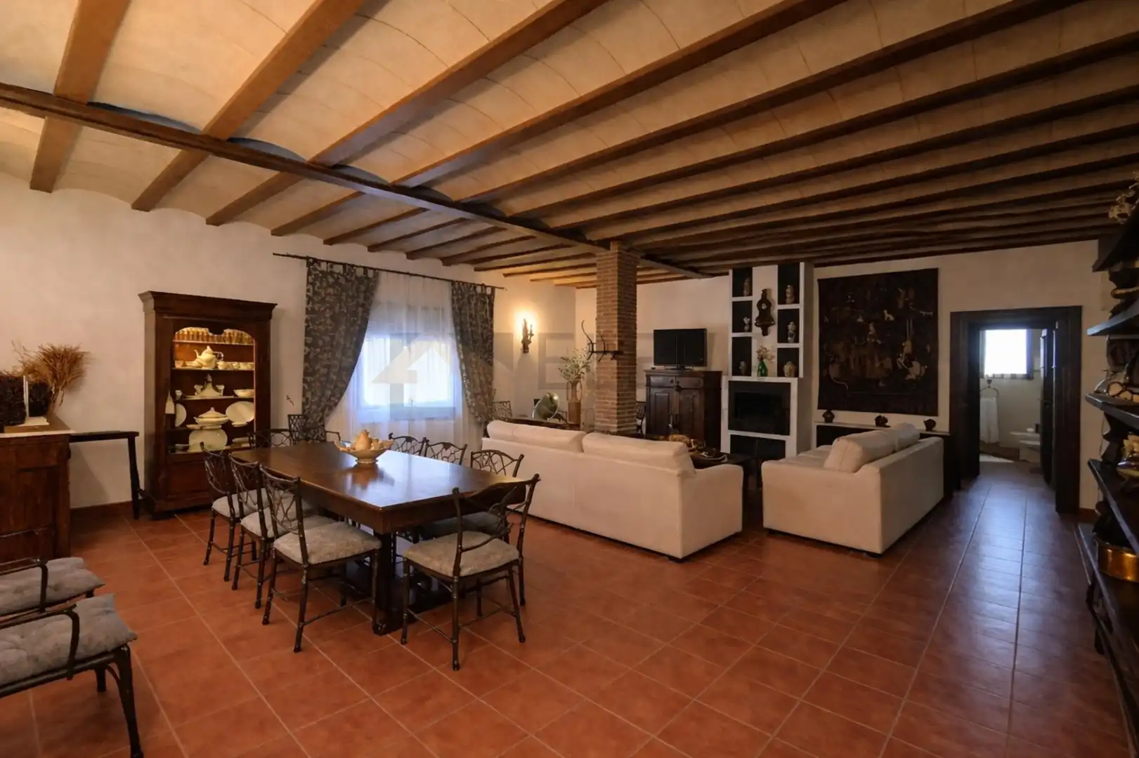 Sala de estar de Piso en venta en Minaya con Calefacción, Terraza y Amueblado