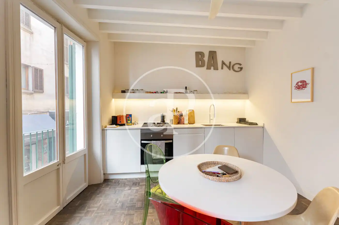 Küche von Wohnung zum Verkauf in  Palma de Mallorca mit Heizung, Abstellraum und Balkon