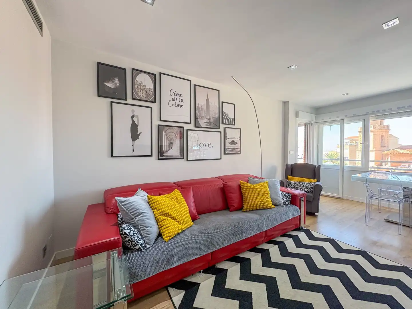 Wohnzimmer von Wohnung zum Verkauf in Pilar de la Horadada mit Klimaanlage, Heizung und Terrasse