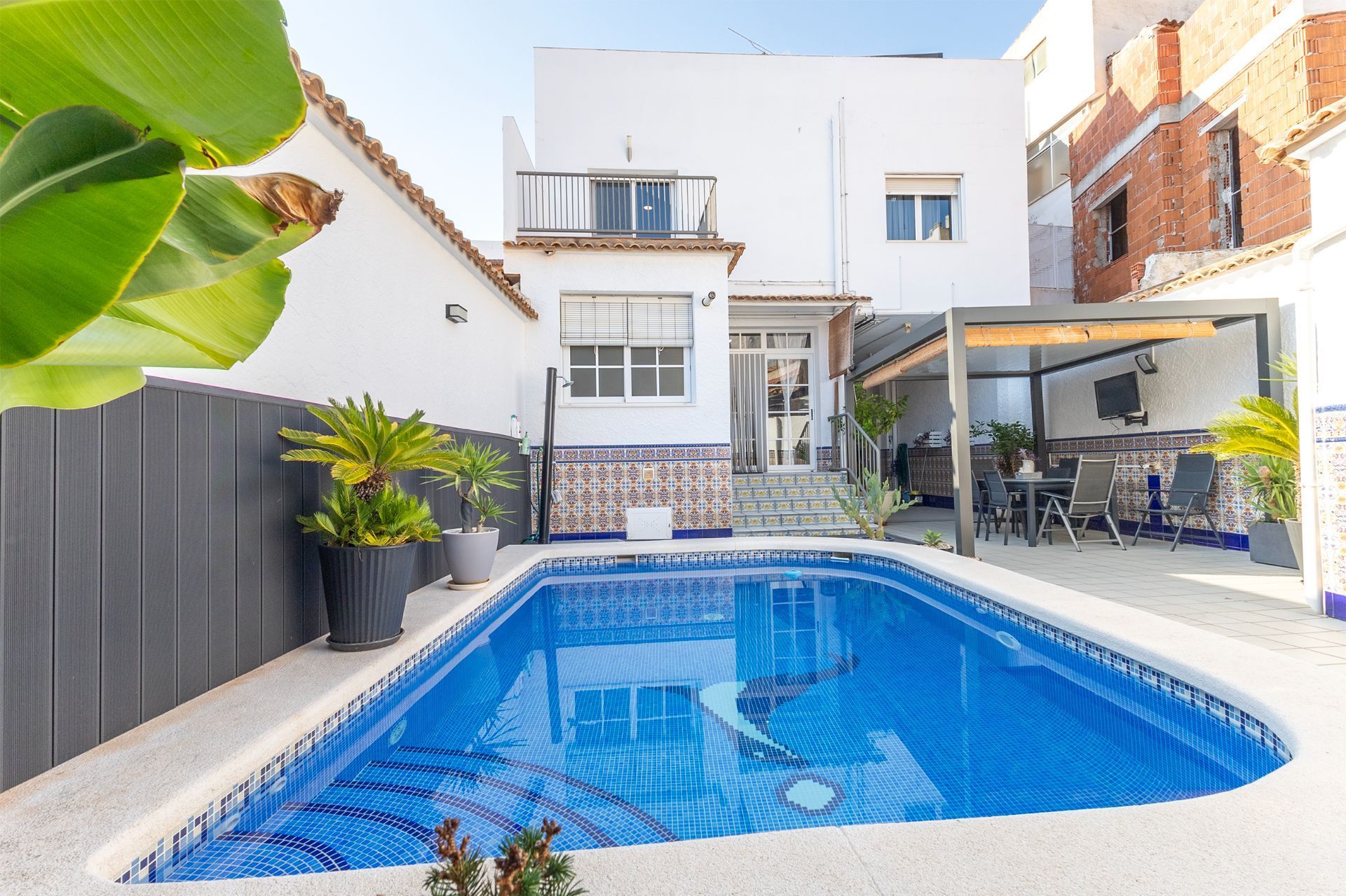 Piscina de Casa adosada en venta en  Murcia Capital con Aire acondicionado, Jardín privado y Terraza
