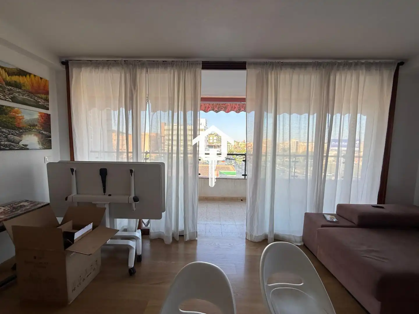 Sala d'estar de Pis en venda en Alicante / Alacant amb Aire condicionat, Jardí privat i Terrassa