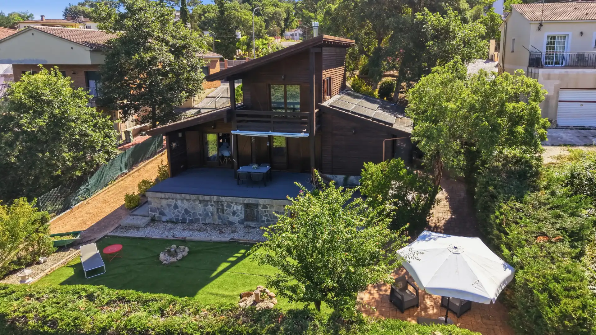 Außenansicht von Haus oder Chalet zum Verkauf in Vidreres mit Klimaanlage, Heizung und Privatgarten