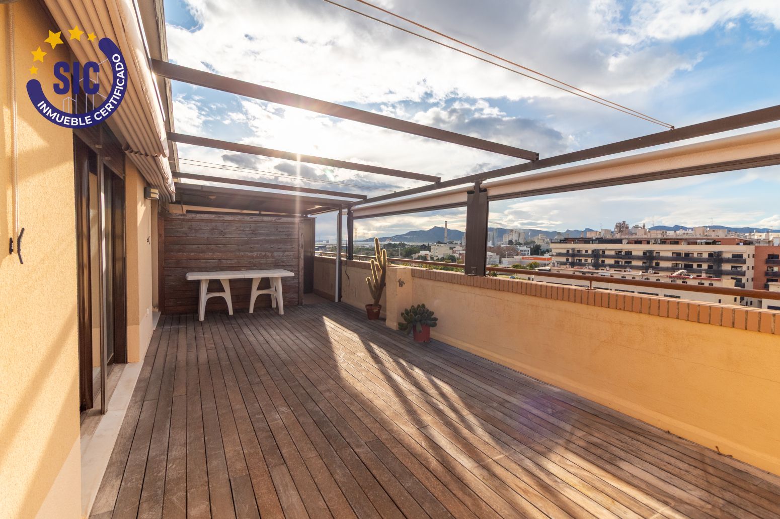 Terrace of Attic for sale in Sagunto / Sagunt  with Air Conditioner, Heating and Parquet flooring