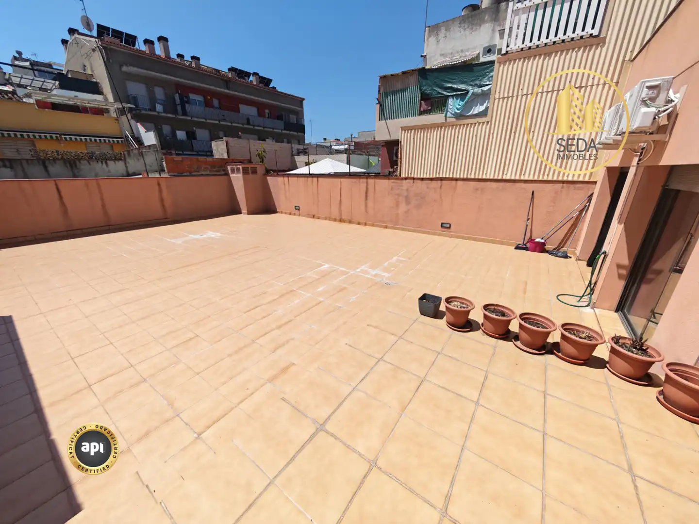 Terrasse von Erdgeschoss zum Verkauf in Terrassa mit Klimaanlage, Heizung und Terrasse