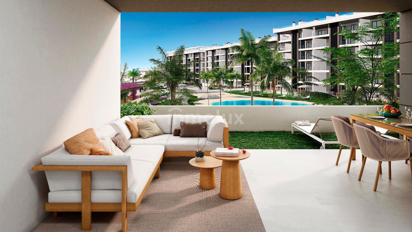 Terrace of Flat for sale in Torrevieja  with Air Conditioner, Heating and Private garden