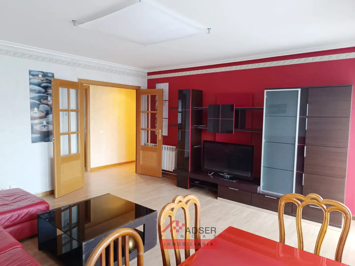 Living room of Flat for rent in  Logroño  with Heating, Private garden and Parquet flooring