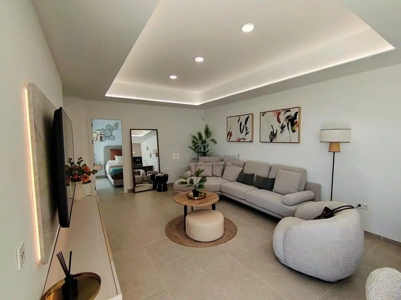 Sala de estar de Casa o chalet en venta en Torre-Pacheco con Aire acondicionado, Jardín privado y Terraza