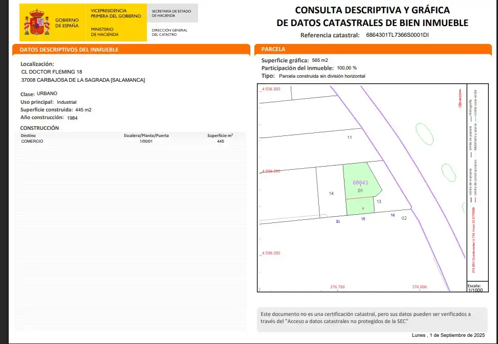 Nau industrial en venda a Calle Doctor Fleming, 18, Carbajosa de la Sagrada