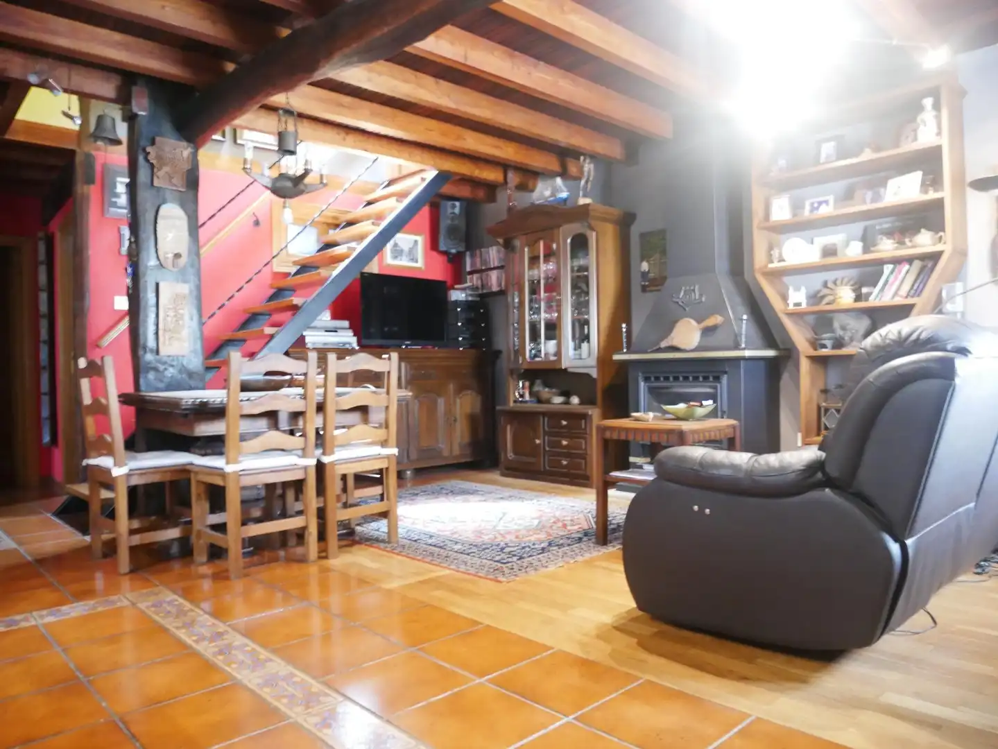 Sala d'estar de Casa adosada en venda en Arrankudiaga / Zollo amb Calefacció i Jardí privat