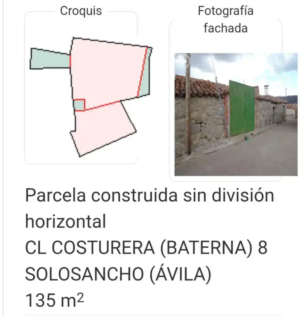 Vista exterior de Garaje en venta en Solosancho
