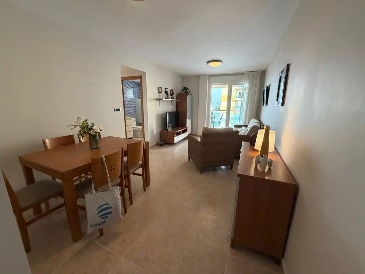 Sala de estar de Apartamento en venta en La Manga del Mar Menor con Aire acondicionado, Calefacción y Jardín privado