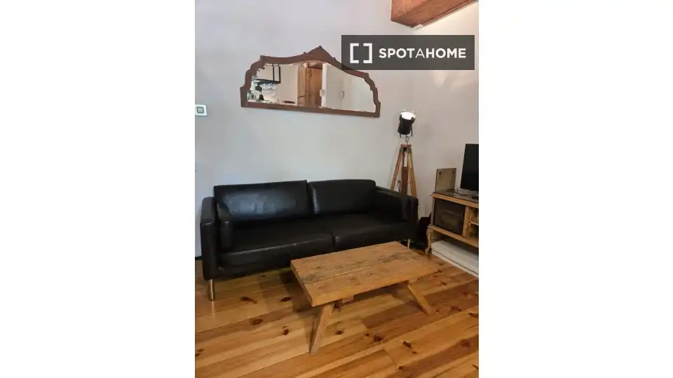 Sala d'estar de Apartament per a compartir en Barcelona amb Aire condicionat, Terrassa i Moblat