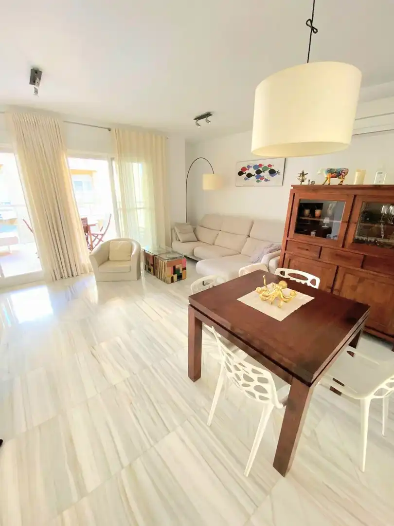 Wohnzimmer von Wohnung zur Miete in Jávea / Xàbia mit Klimaanlage, Heizung und Terrasse