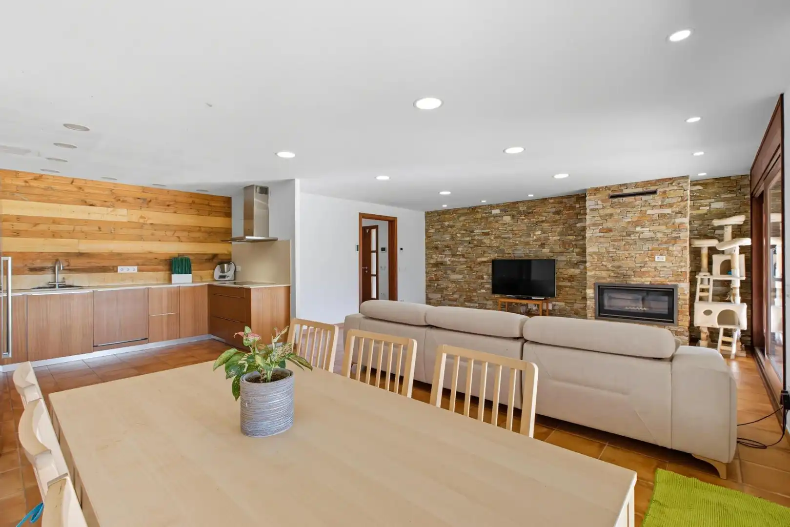 Living room of Country homes for sale in Garrigàs  with Private garden, Terrace and Swimming Pool