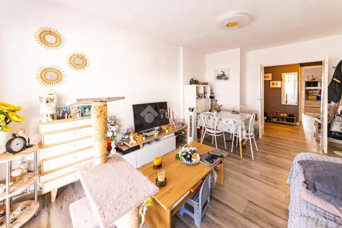 Sala de estar de Piso en venta en Cunit con Aire acondicionado, Parquet y Terraza