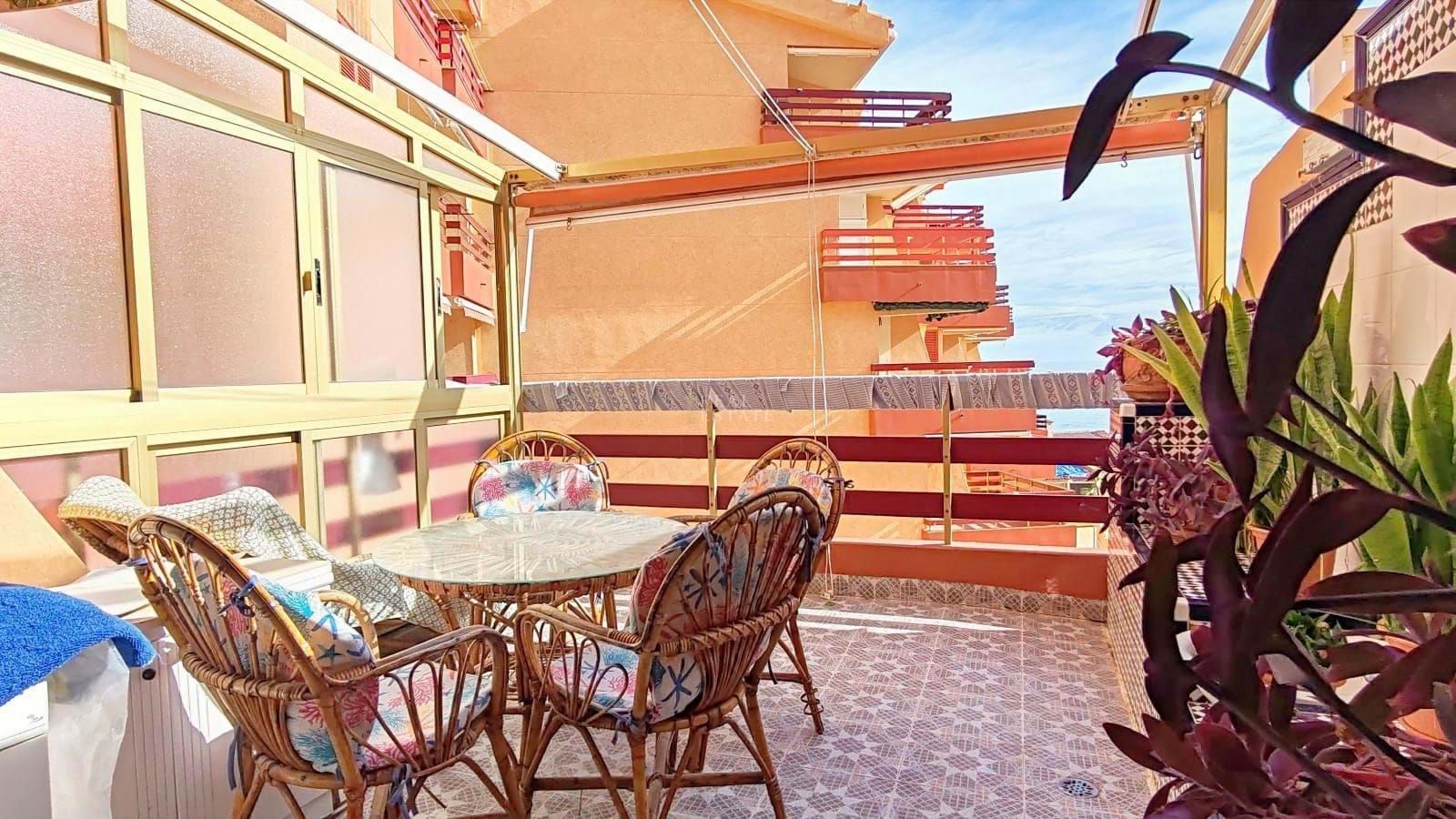 Terrace of Flat for sale in La Manga del Mar Menor  with Air Conditioner, Storage room and Swimming Pool