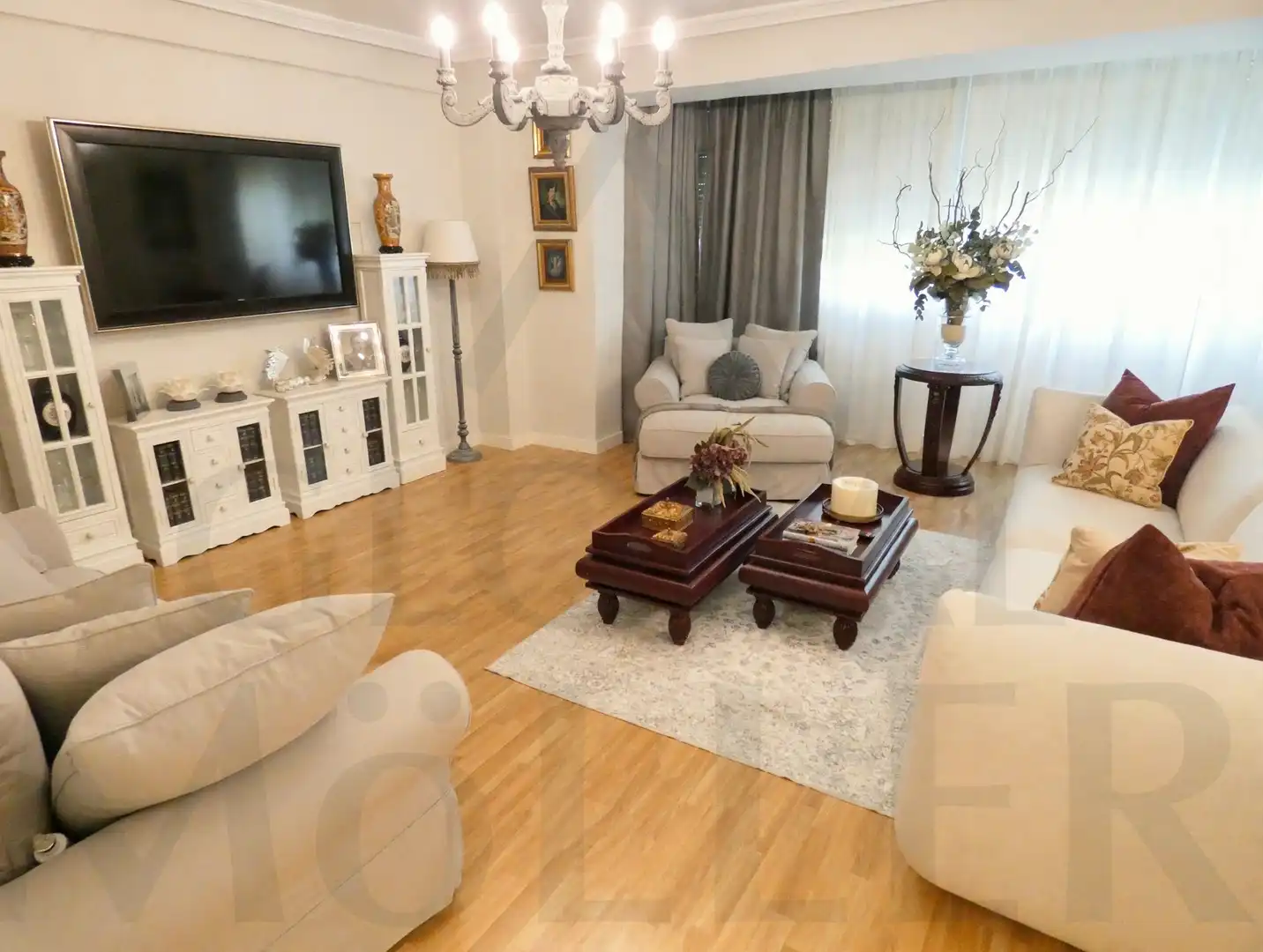 Sala de estar de Piso en venta en Cartagena con Aire acondicionado, Calefacción y Amueblado
