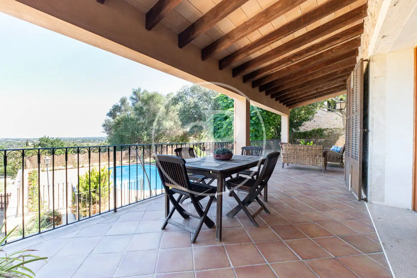 Terraza de Casa o chalet de alquiler en Santa Eugènia con Calefacción, Jardín privado y Terraza