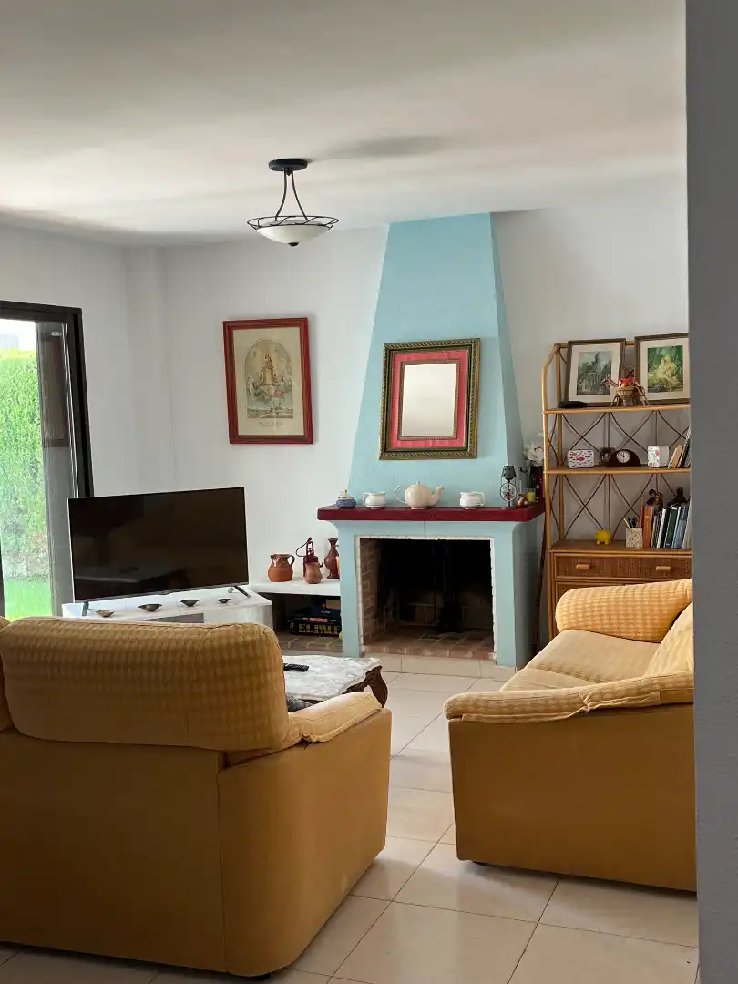 Sala d'estar de Casa o xalet en venda en Sueca amb Jardí privat, Terrassa i Moblat