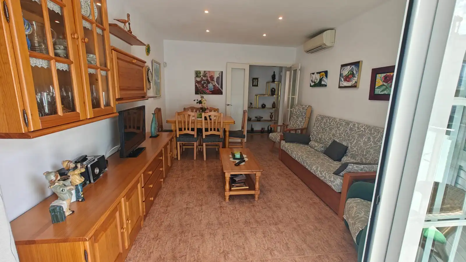 Sala de estar de Piso en venta en Cunit con Aire acondicionado, Amueblado y Horno
