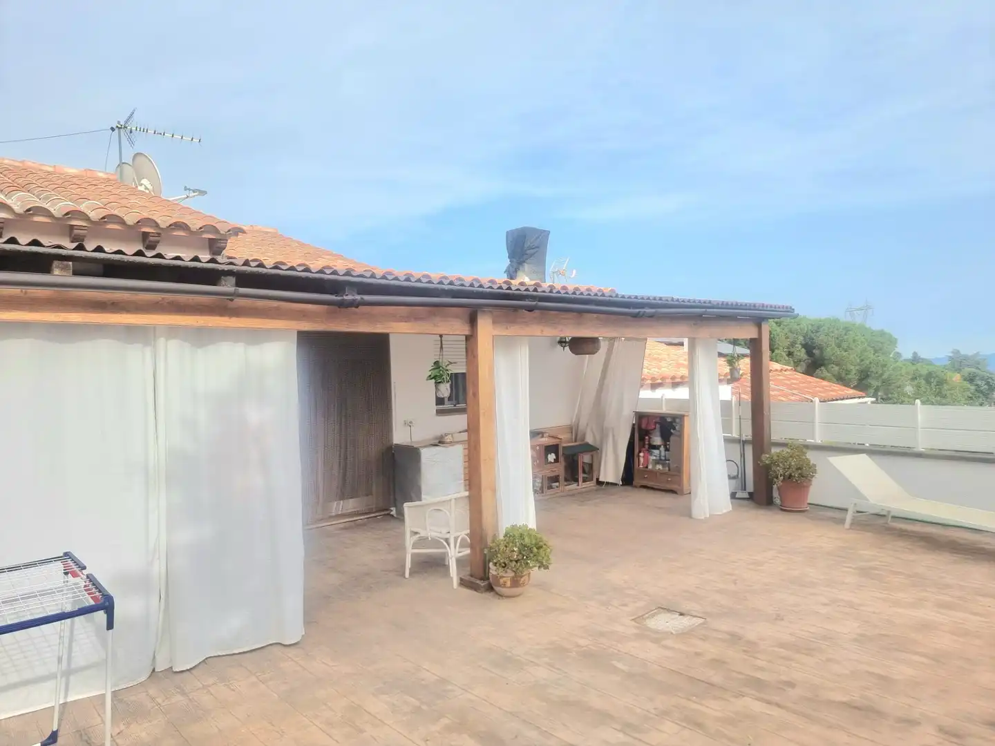Terrasse von Haus oder Chalet zum Verkauf in Bigues i Riells del Fai mit Klimaanlage, Heizung und Parkett