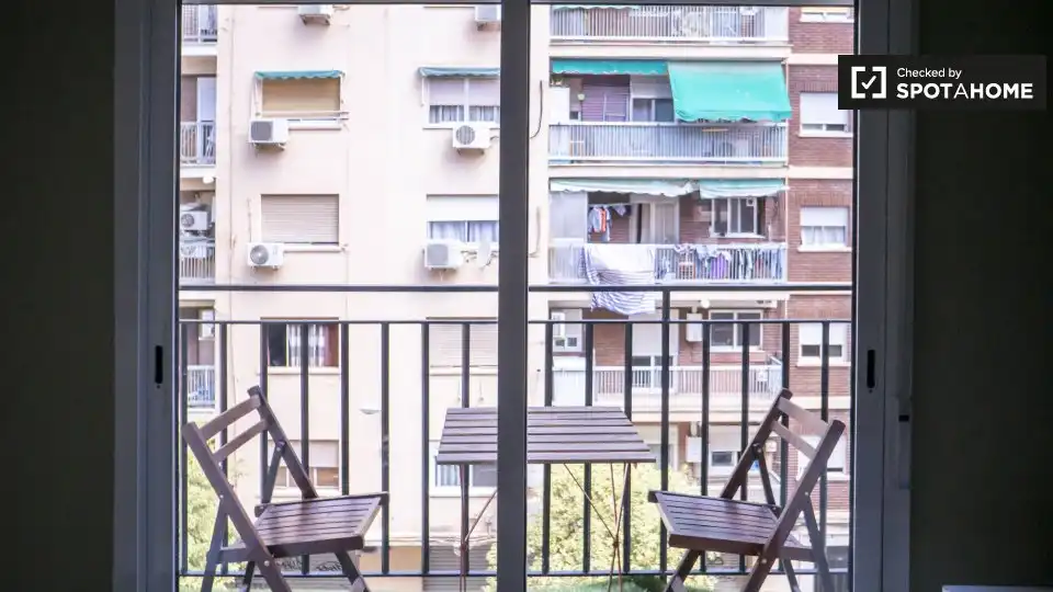 Terraza de Piso de alquiler en Valencia con Aire acondicionado, Calefacción y Amueblado