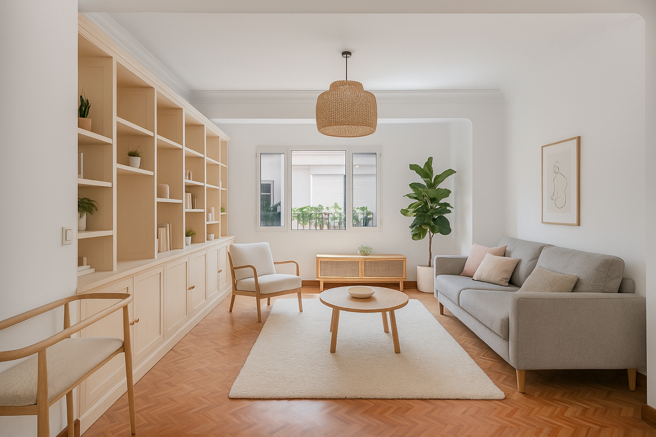 Living room of Apartment for sale in Marbella  with Parquet flooring and Balcony