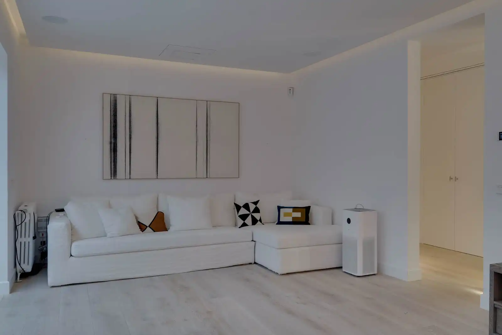 Sala d'estar de Pis en venda en Barcelona amb Aire condicionat, Calefacció i Parquet