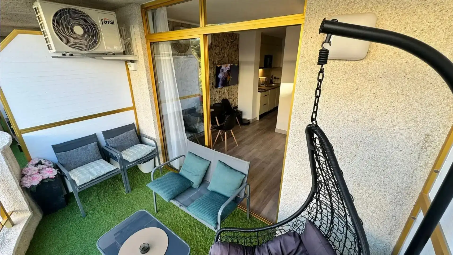 Terrasse von Wohnungen zur Miete in Salou mit Klimaanlage, Schwimmbad und Balkon