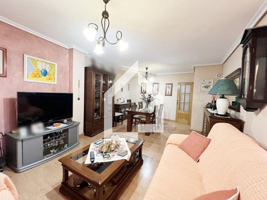Living room of Single-family semi-detached for sale in San Vicente del Raspeig / Sant Vicent del Raspeig  with Air Conditioner, Parquet flooring and Terrace
