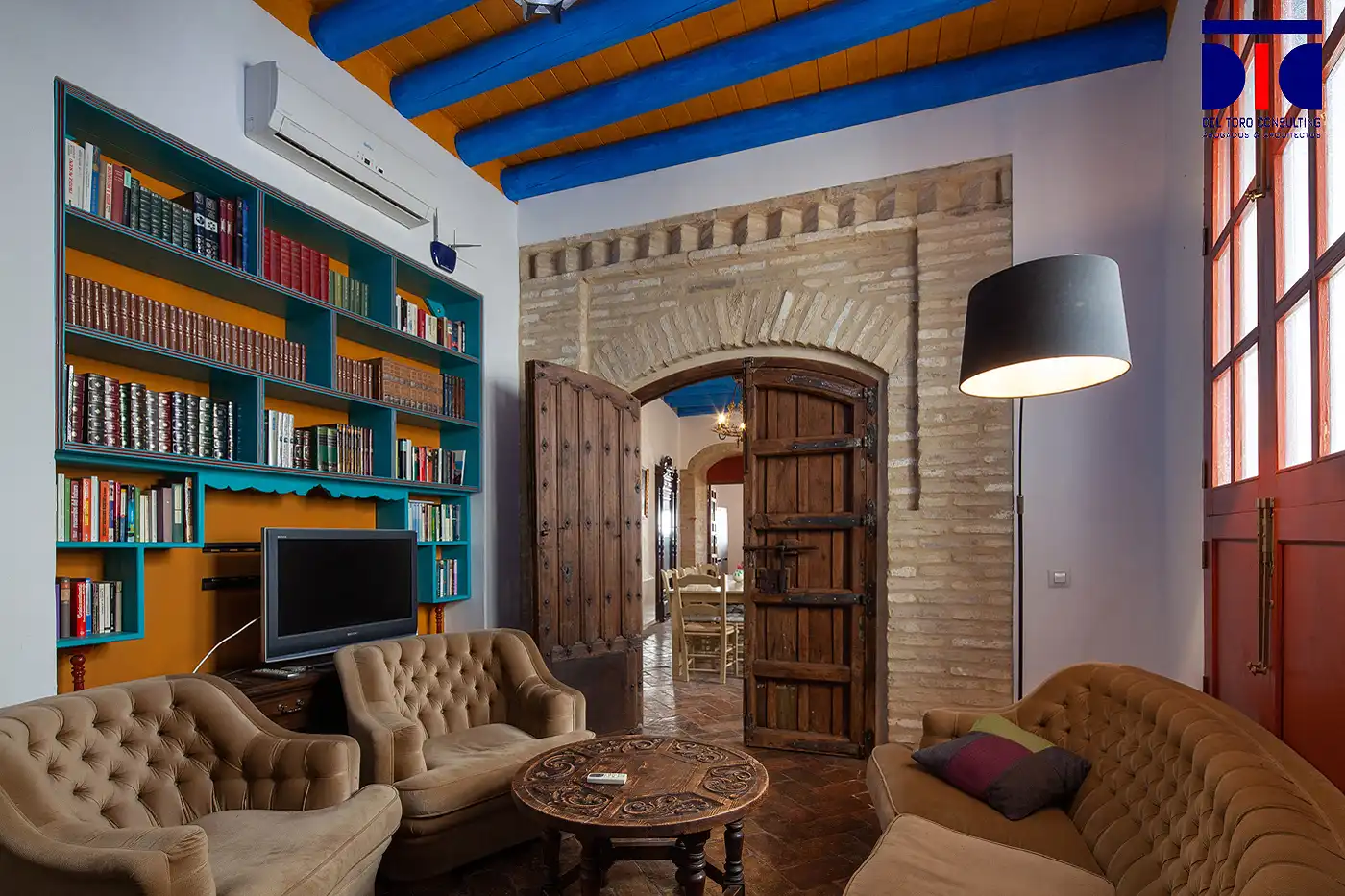 Sala de estar de Finca rústica en venta en Carmona con Aire acondicionado, Calefacción y Jardín privado