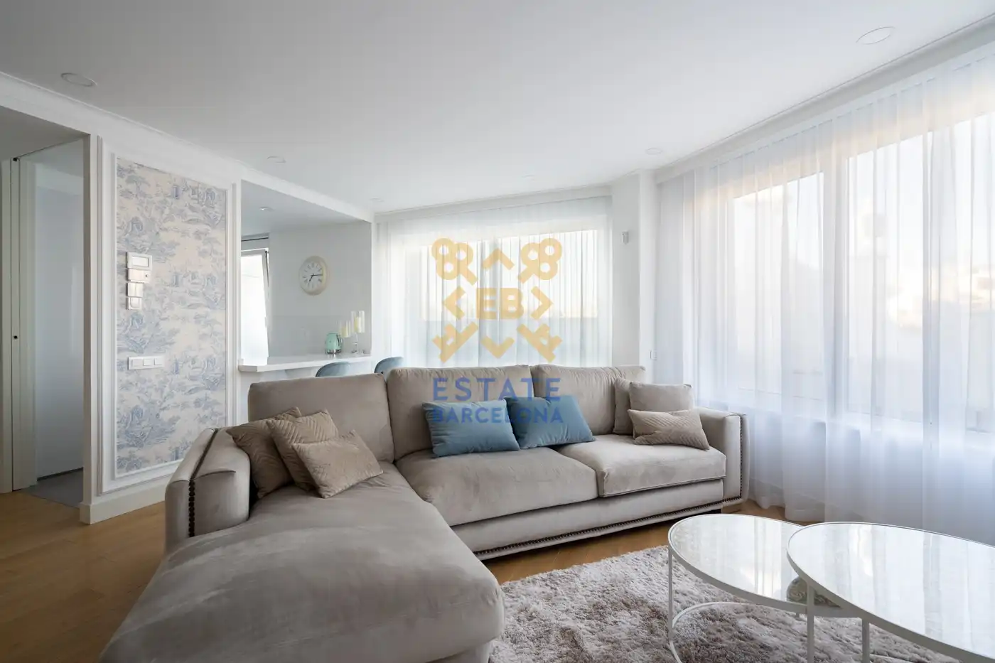 Wohnzimmer von Dachboden zum Verkauf in Valencia mit Klimaanlage, Heizung und Möbliert