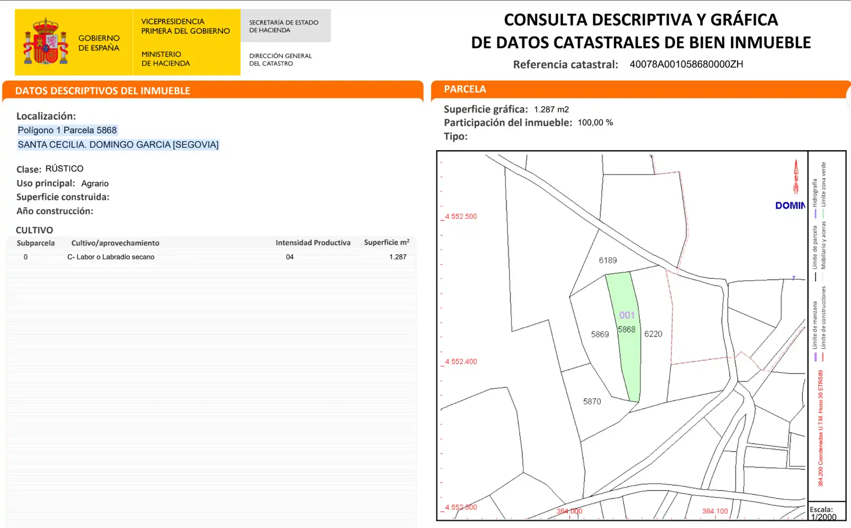 Terreny rústic en venda a Domingo García, imagen 2