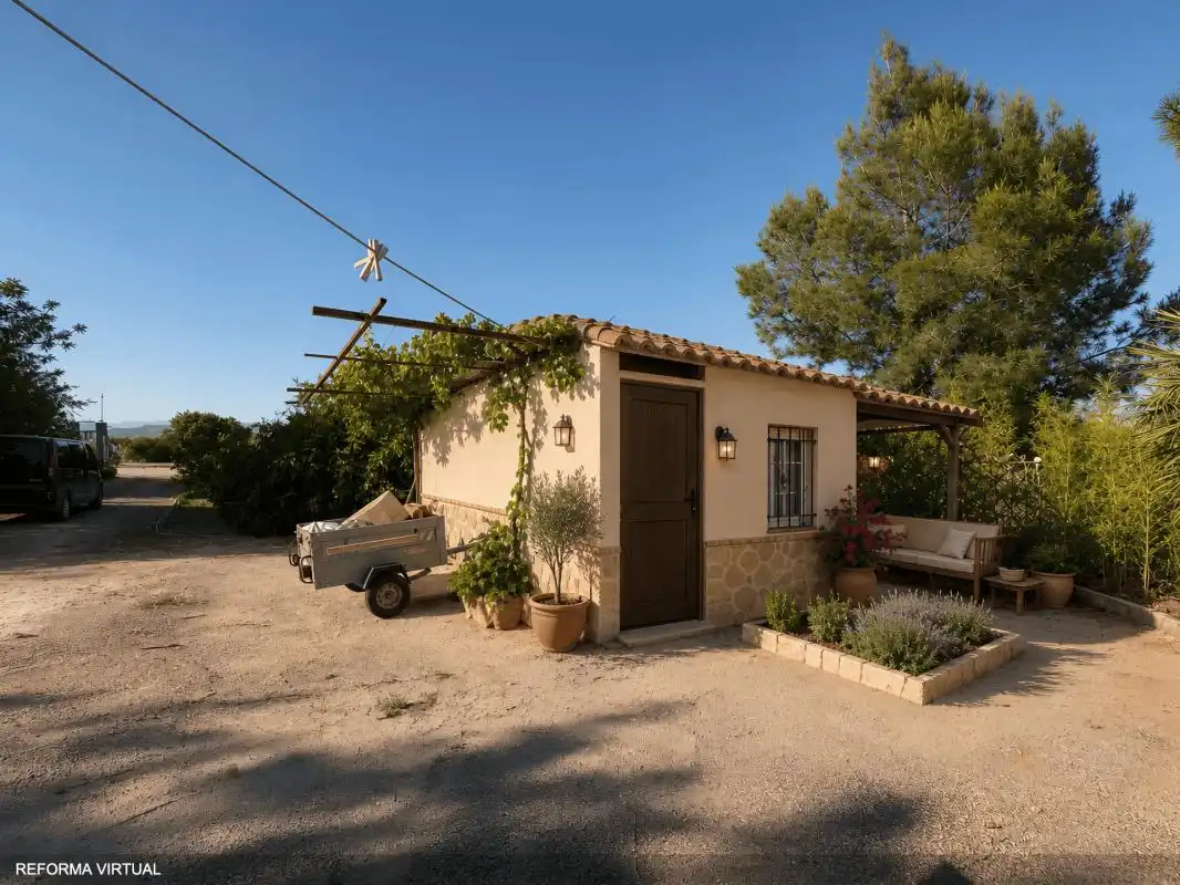 Vista exterior de Finca rústica en venda en Pedralba amb Calefacció, Jardí privat i Terrassa