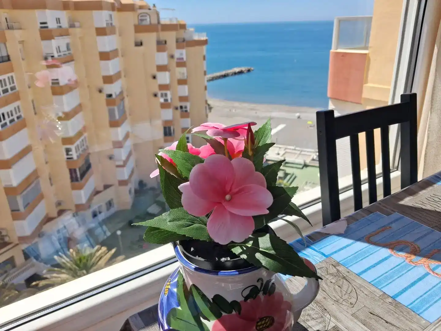 Balcony of Flat for rent in Torrox  with Air Conditioner, Swimming Pool and Furnished