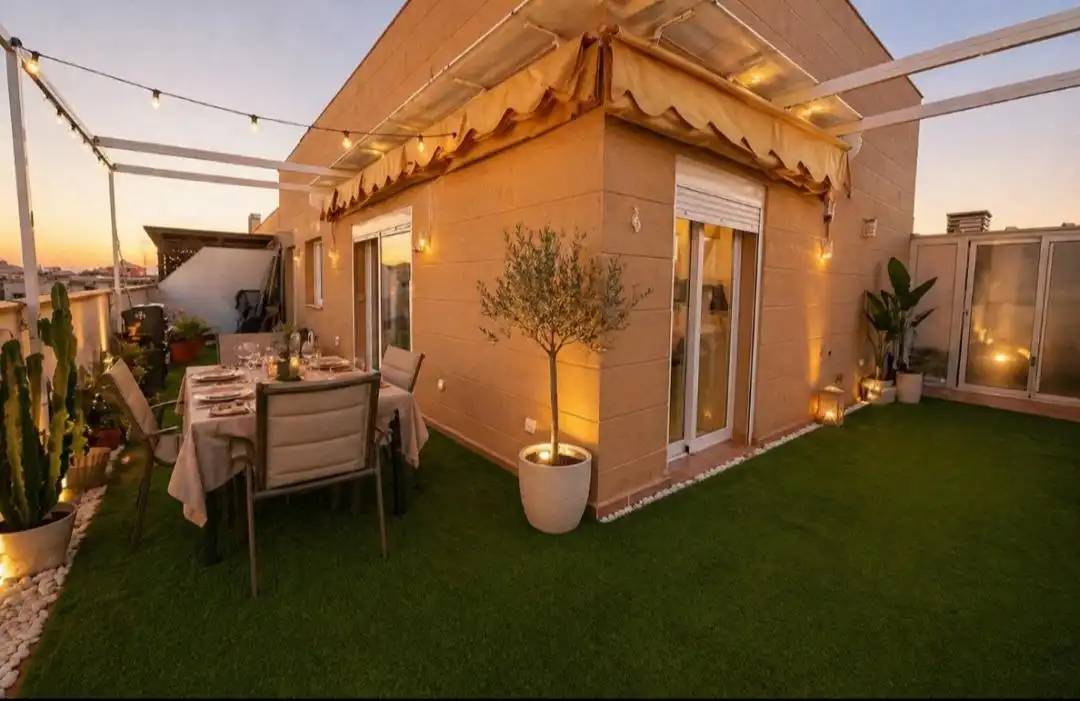 Terrace of Attic for sale in Roquetas de Mar  with Air Conditioner, Heating and Private garden