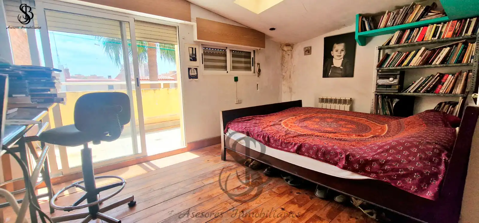 Habitación de Casa adosada en venta en Alicante / Alacant con Aire acondicionado, Calefacción y Jardín privado