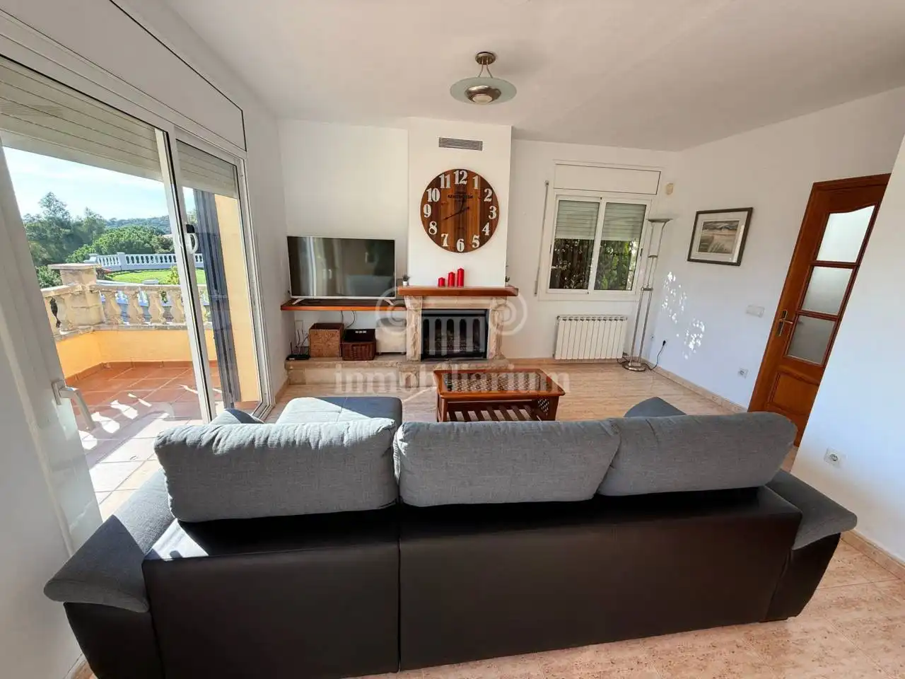 Sala d'estar de Casa o xalet en venda en Lloret de Mar amb Calefacció, Jardí privat i Terrassa
