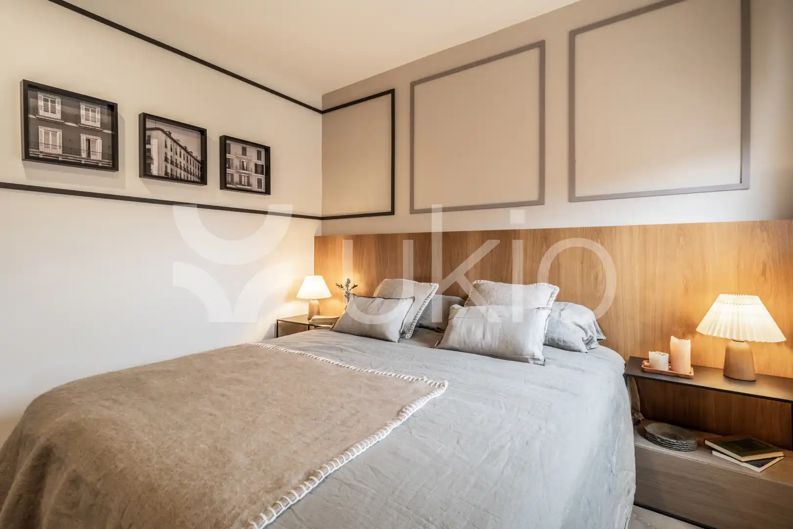 Schlafzimmer von Wohnung zur Miete in Madrid mit Klimaanlage, Heizung und Möbliert