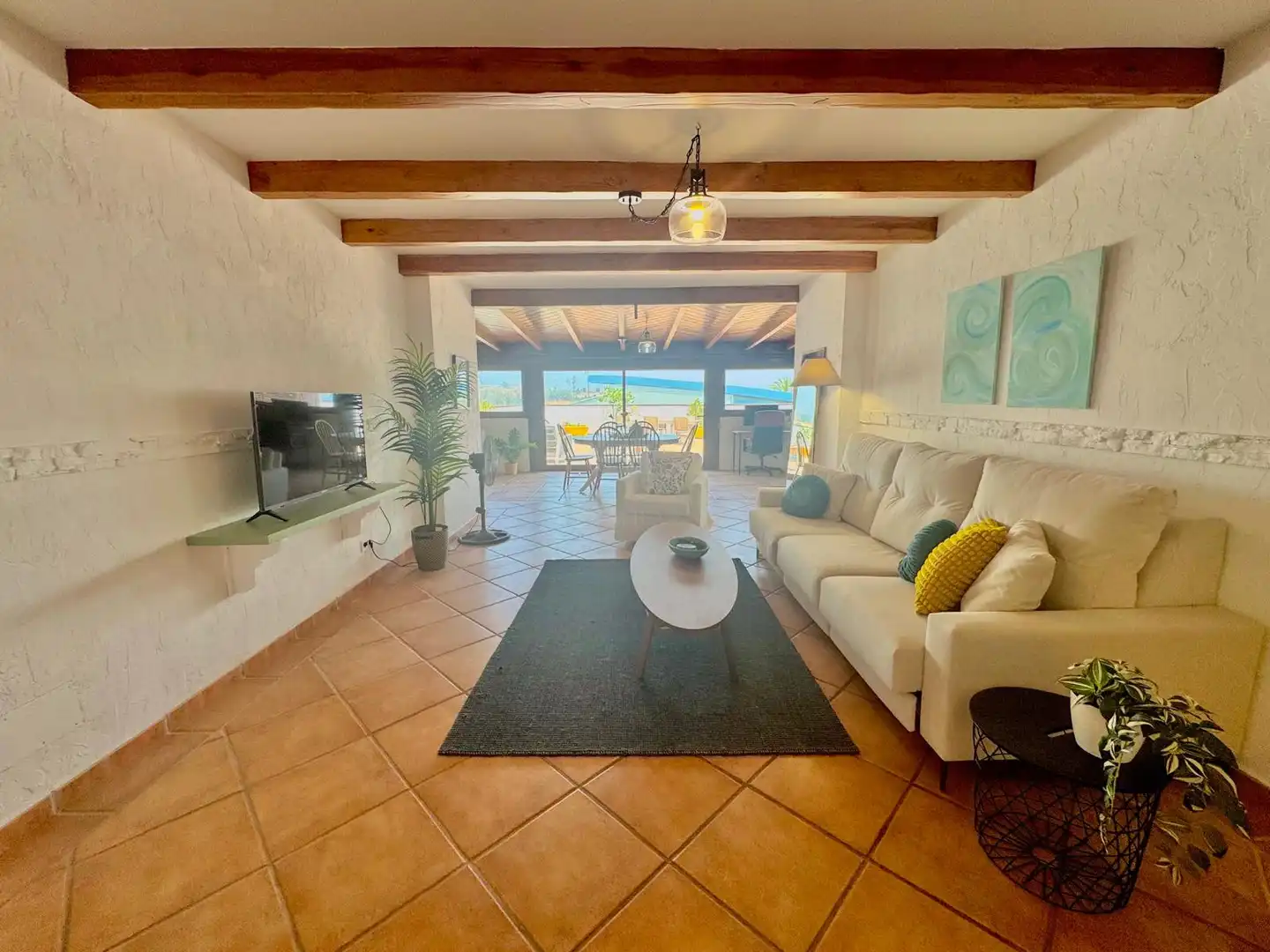 Living room of Apartments for rent in Marbella  with Air Conditioner, Terrace and Furnished