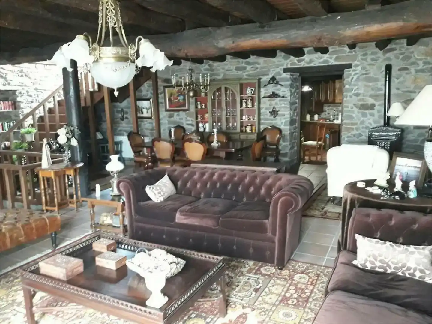 Sala de estar de Piso en venta en Petín con Jardín privado, Parquet y Amueblado